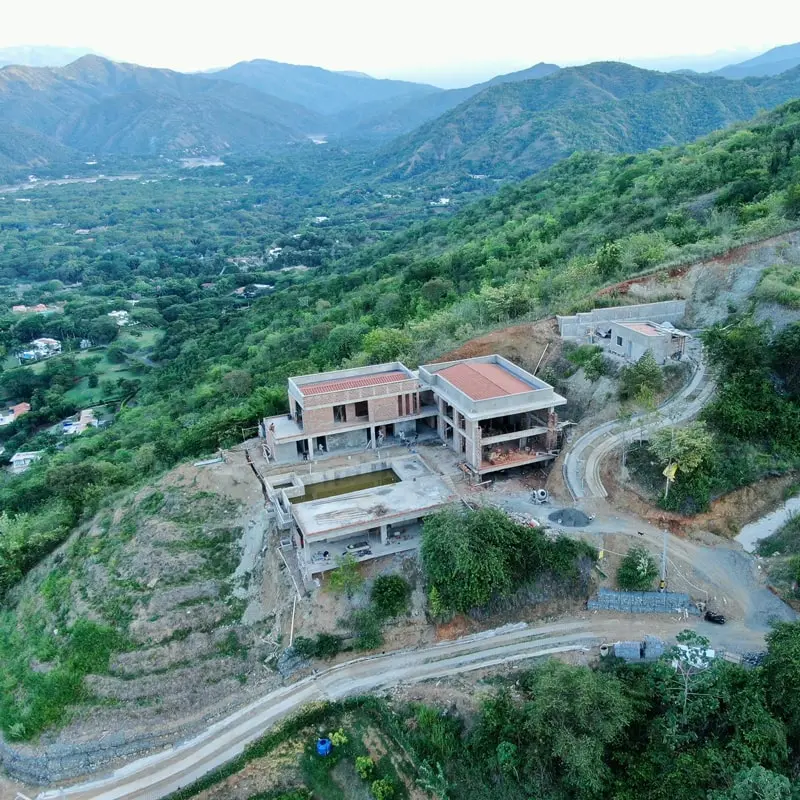 Avance construcción obra casa finca Santa Fe constructora CMP Medellín